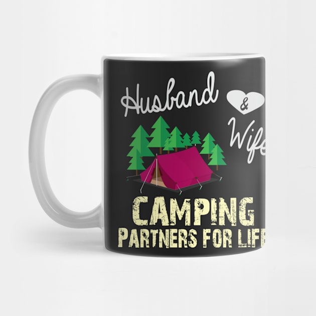 Husband and Wife Camping Partners For Life by Mafali